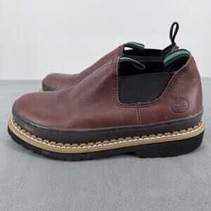 Georgia Boot Kids Romeo Soggy Brown Leather Chelsea Boots Youth 5.5M GR74